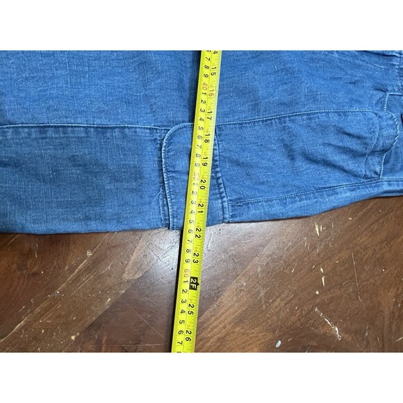 American Eagle Pants 8 Long Blue Cargo Barrel Baggy Jogger Comfort Utility Mom - Picture 6 of 11